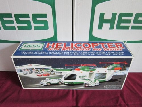 hess truck helicopter with motorcycle and cruiser