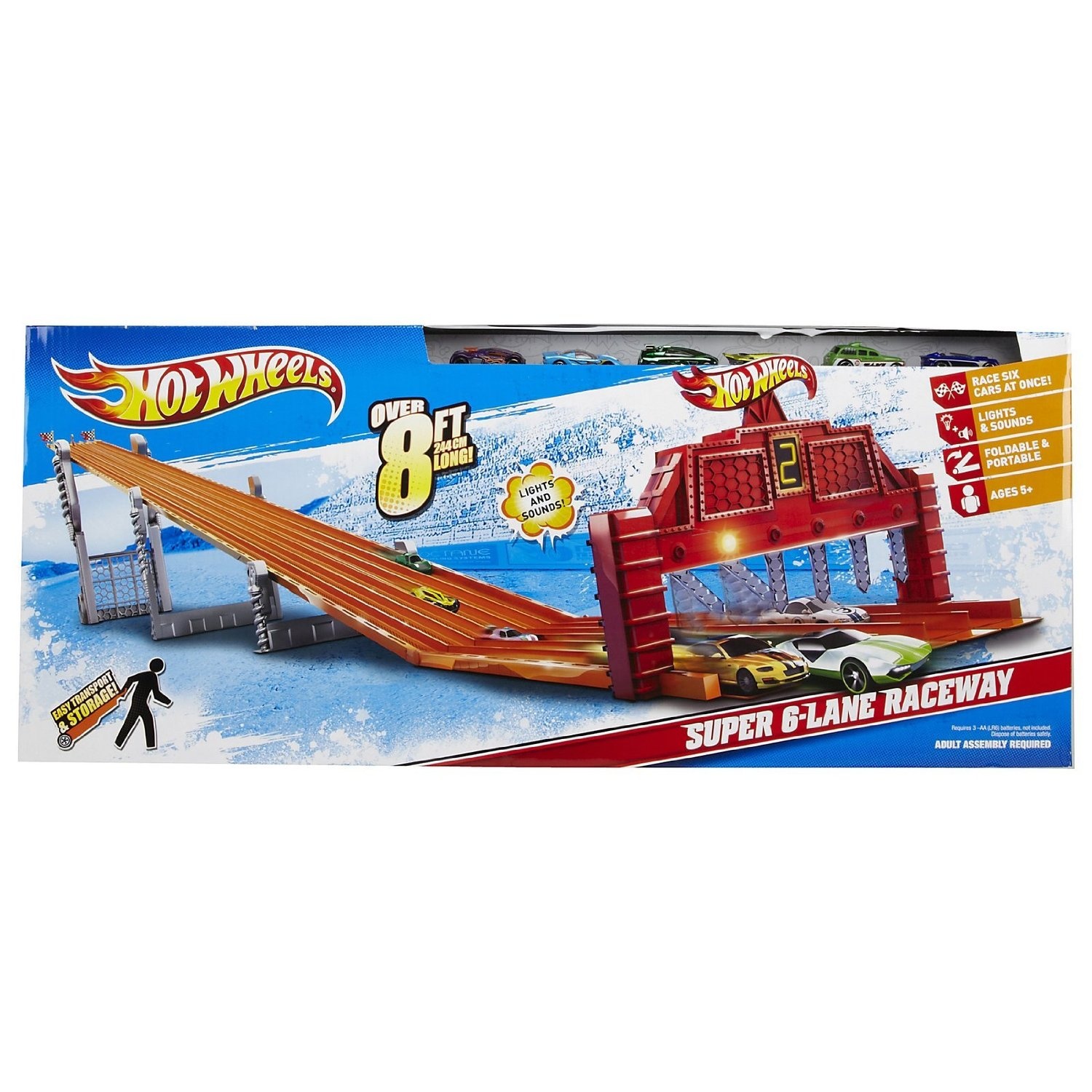 Track Hot Wheels Super 6 Lane Raceway Track Super Race