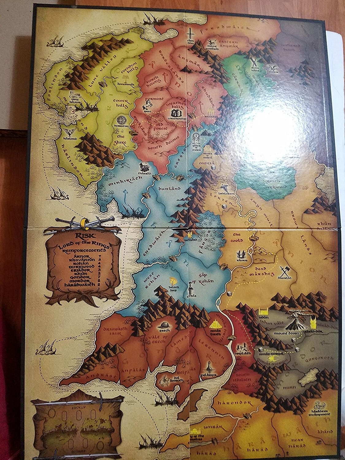 Risk Lord Of The Rings Map Risk: Lord Of The Rings Trilogy Edition By Parker Brothers - Shop Online  For Toys In Germany