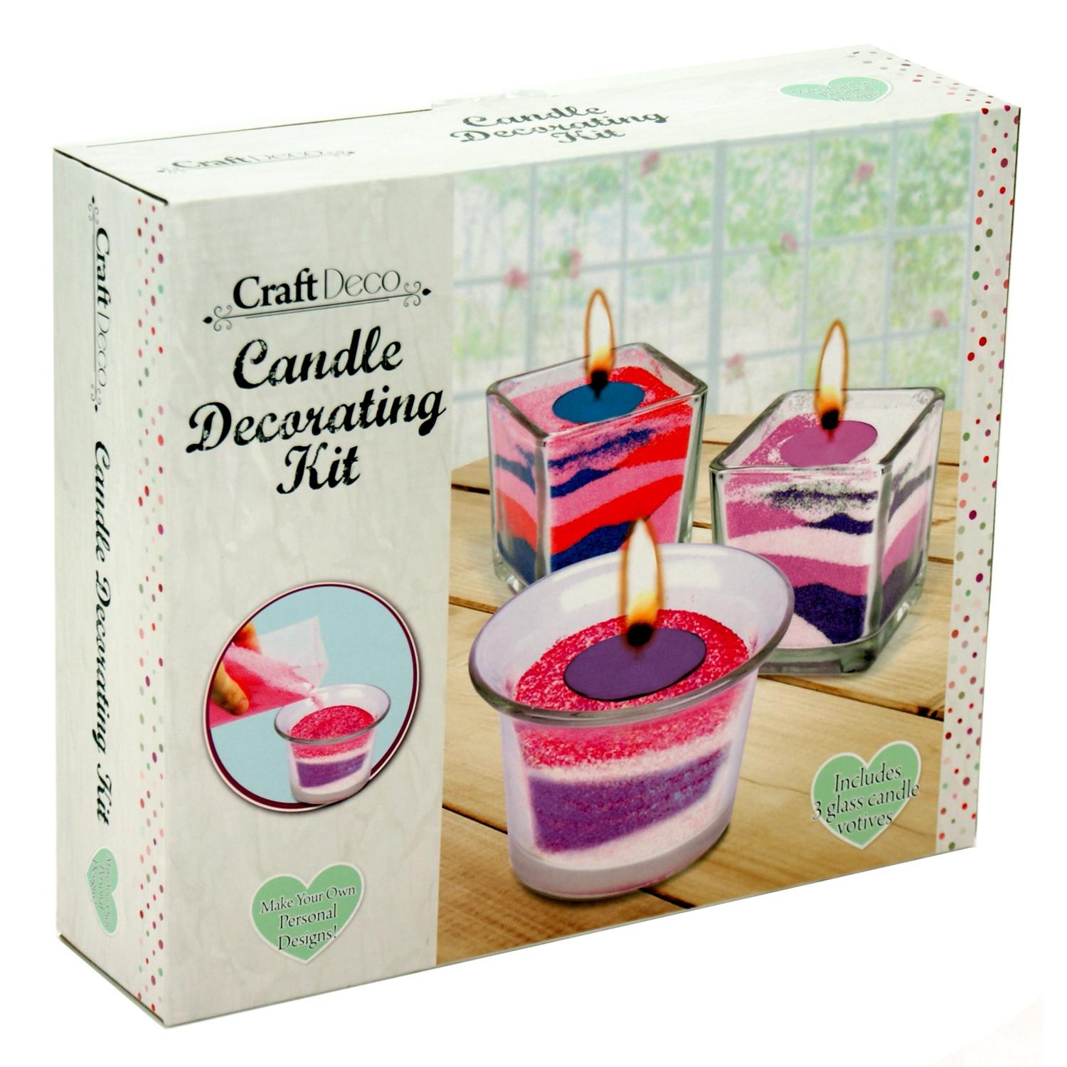Craft Deco Make your own Glass Jar Candle Decorating Kit