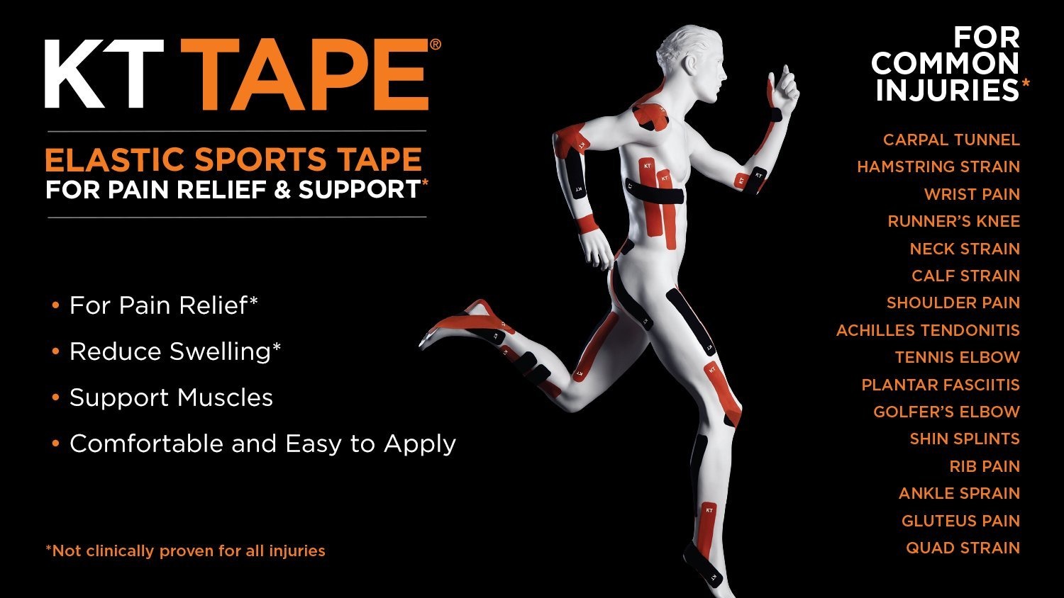 KT Tape Jumbo Synthetic Pro Precut Elastic Athletic Sport Kinesiology Rage Red