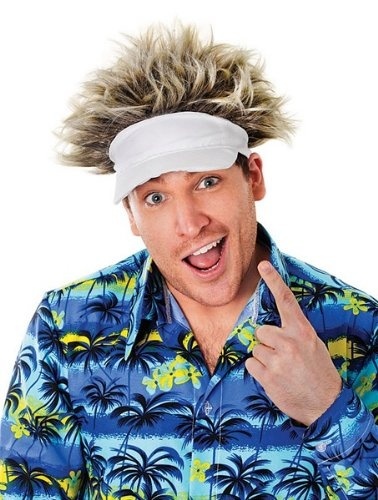 Golf Hat and Hair Wig Fancy Dress by 