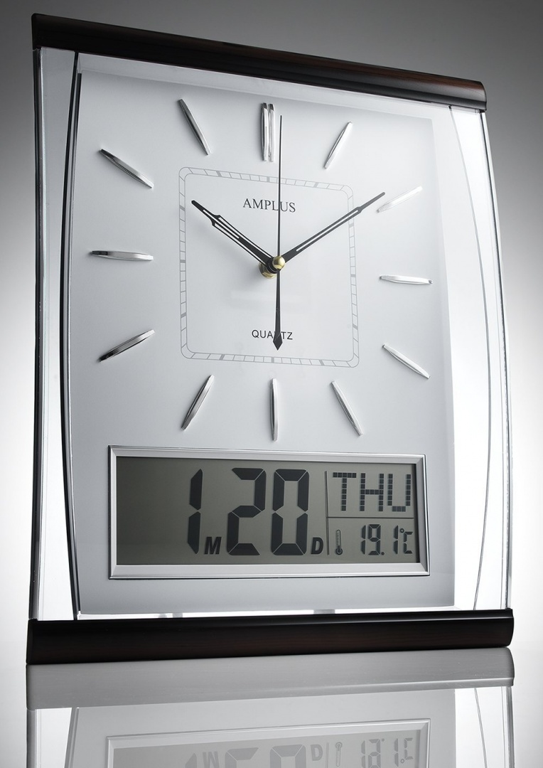Kg Homewares Silent Sweep Wall Clock With Large Digital Month Date Day Calendar Display In White By Kg Electronics Shop Online For Homeware In The United States