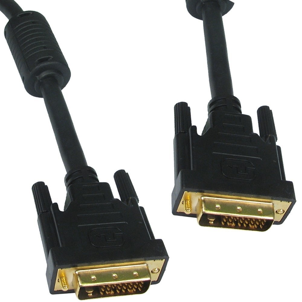 kenable DVI-D Dual Link with Ferrite Cores Male to Male Cable Gold 1m kenable DVI-D Dual Link with Ferrite Cores Male to Male Cable Gold 1m