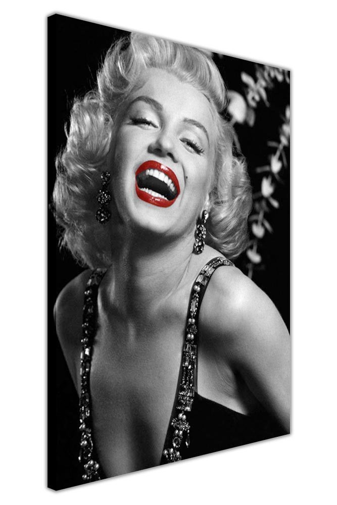 Marilyn Monroe Black And White Red Lips Pop Art | Lipstutorial.org