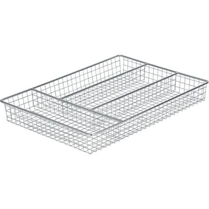 Stainless Steel 4 Part Chrome Cutlery Tray - (L: 36cm x W ...