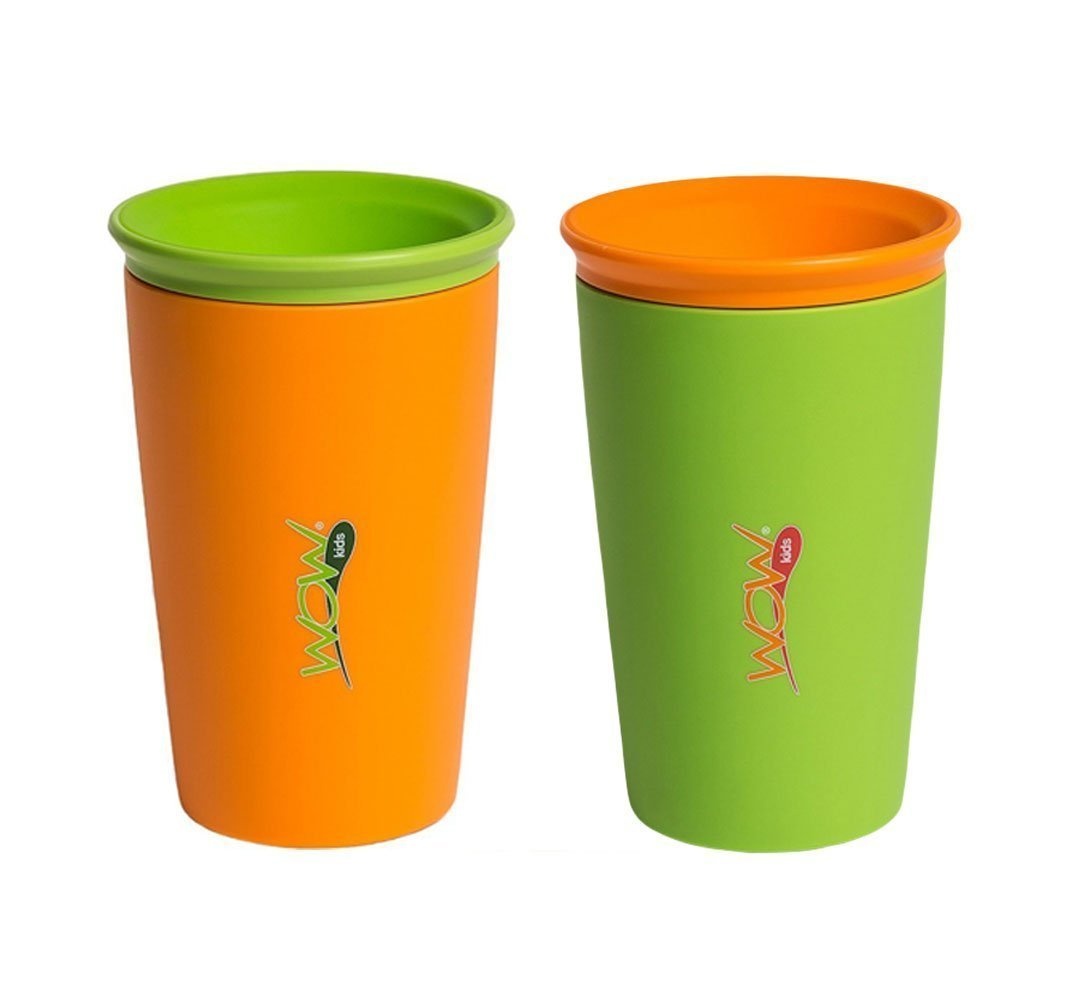 Wow Cup For Kids New Innovative 360 Spill Free Drinking Cup 2 Pack 270ml Green Orange By Wow Kids Shop Online For Baby In Fiji Wow Cup For Kids New Innovative 360 Spill Free Drinking Cup 2 Pack 270ml Green Orange By Wow Kids Shop Online For Baby In Fiji