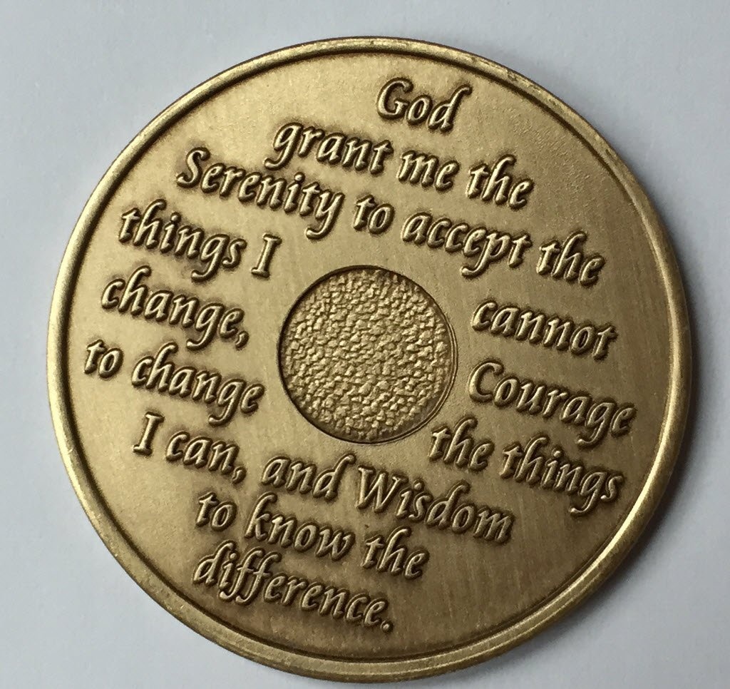 Lot 20 AA Alcoholics Anonymous Medallion Chip Years 1-20 Bronze Chips Medallions