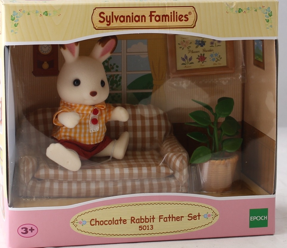 sylvanian families chocolate rabbit father set