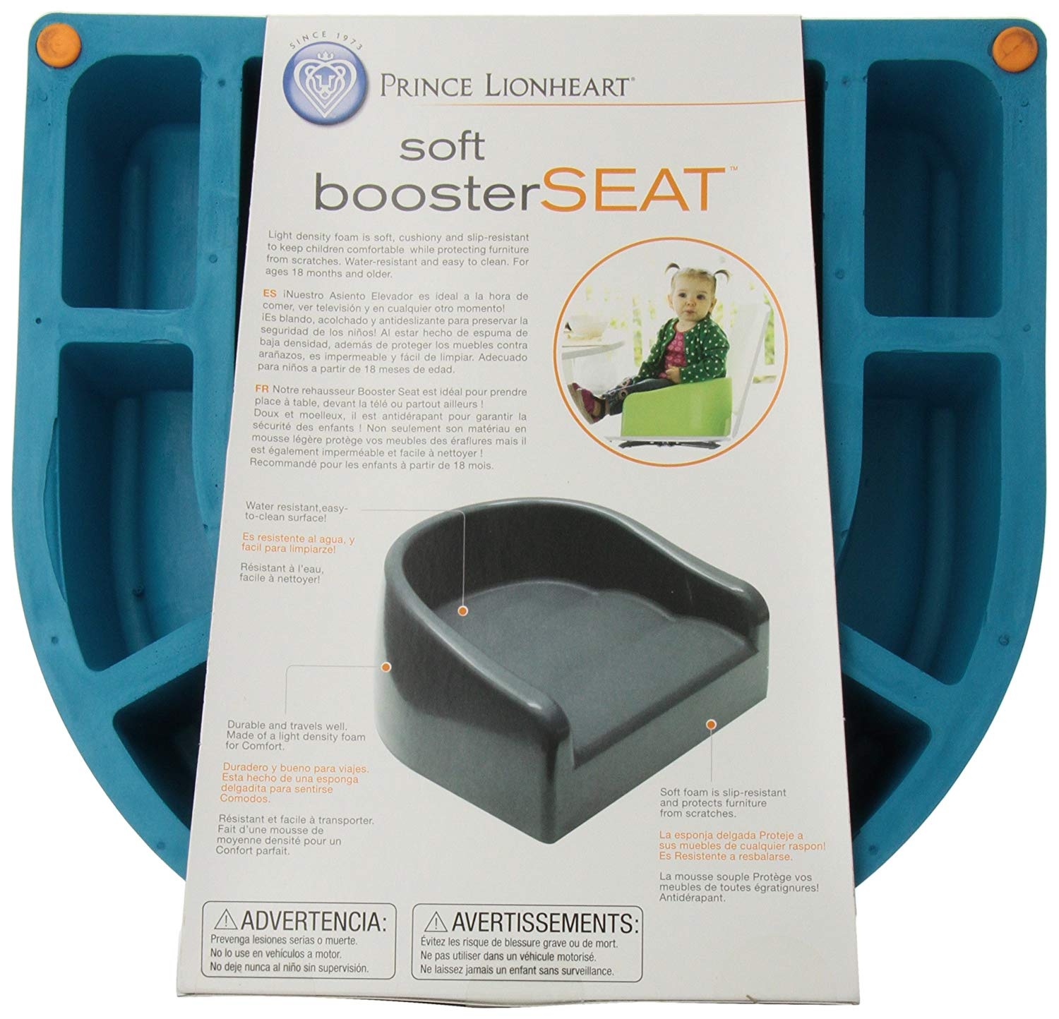 Charcoal Grey Prince Lionheart Soft Booster Seat