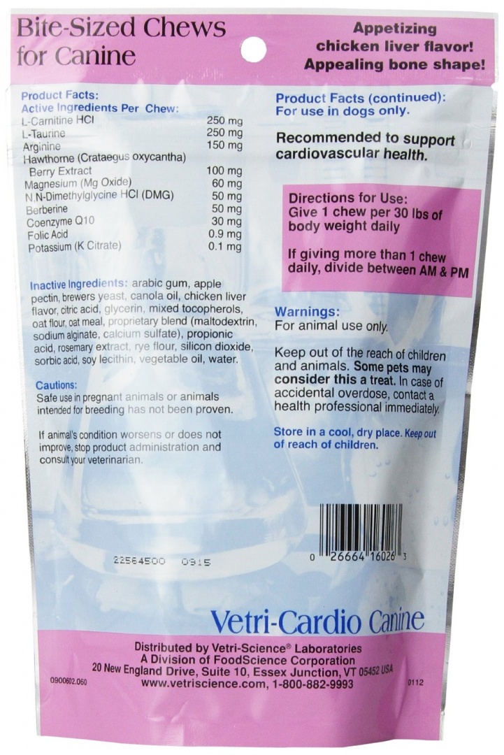 vetriscience cardio chews