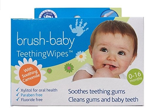 brush baby teething wipes