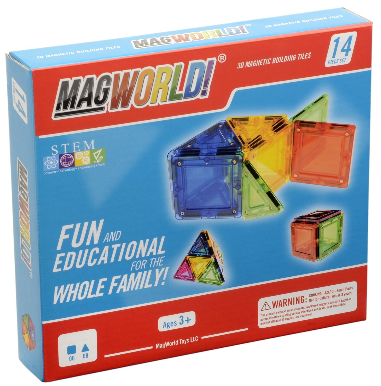 Paw Patrol 12 PC Add On RAINBOW Colors Educational Magnetic Geometric Shapes Til