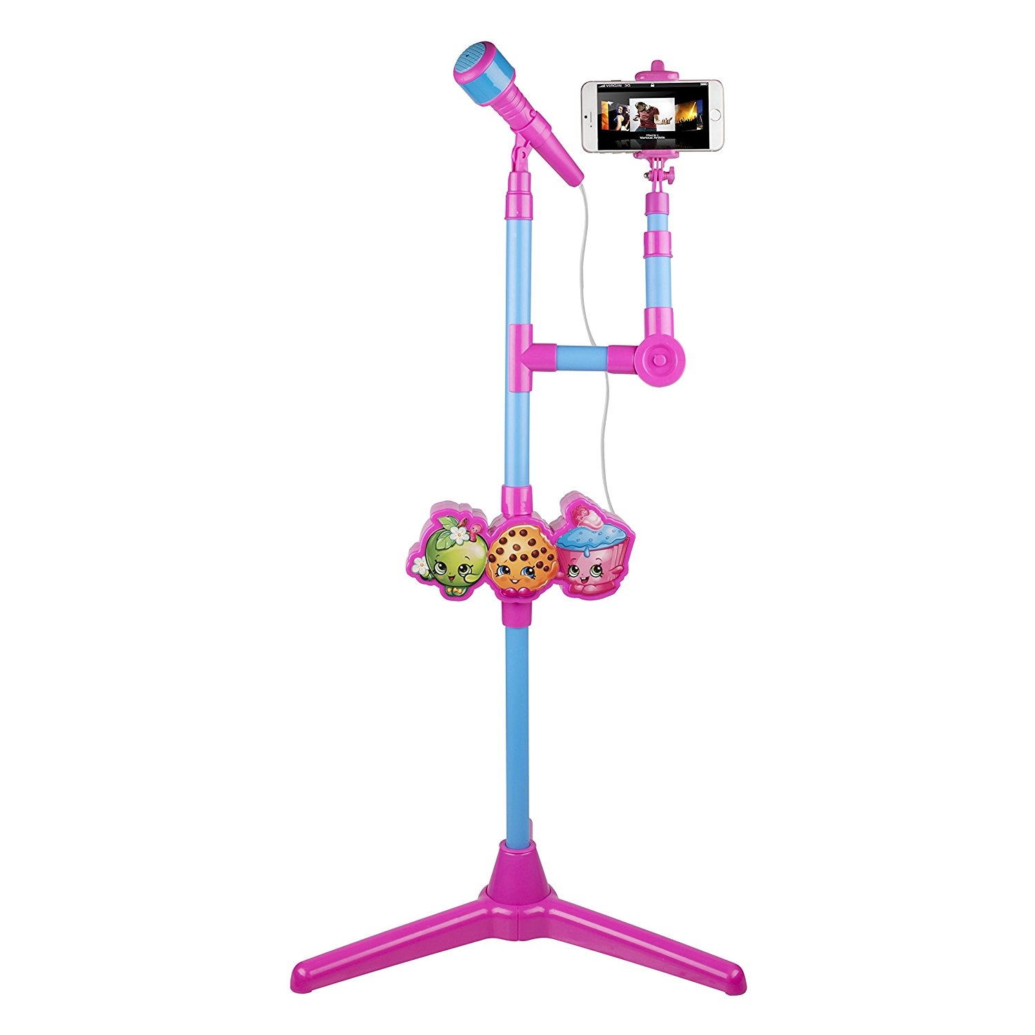 Karaoke Dual Microphone Toys With Stand Battery Powered For Kids