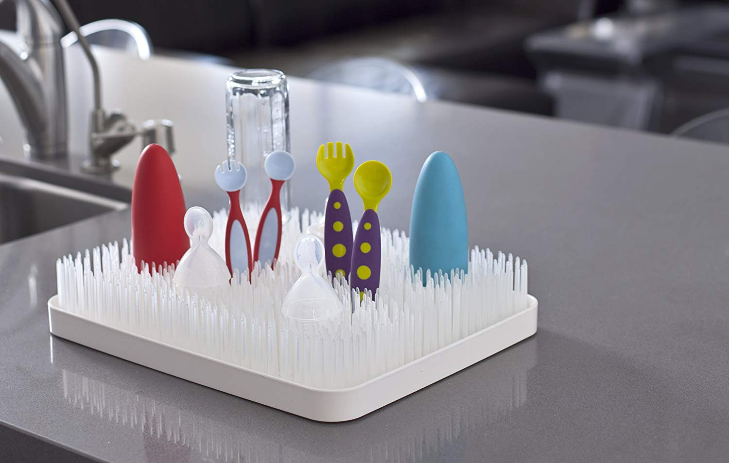 boon lawn countertop drying rack white