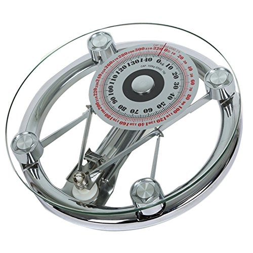 SONVADIA Mechanical Bathroom Scale. Round Glass Digital Bathroom