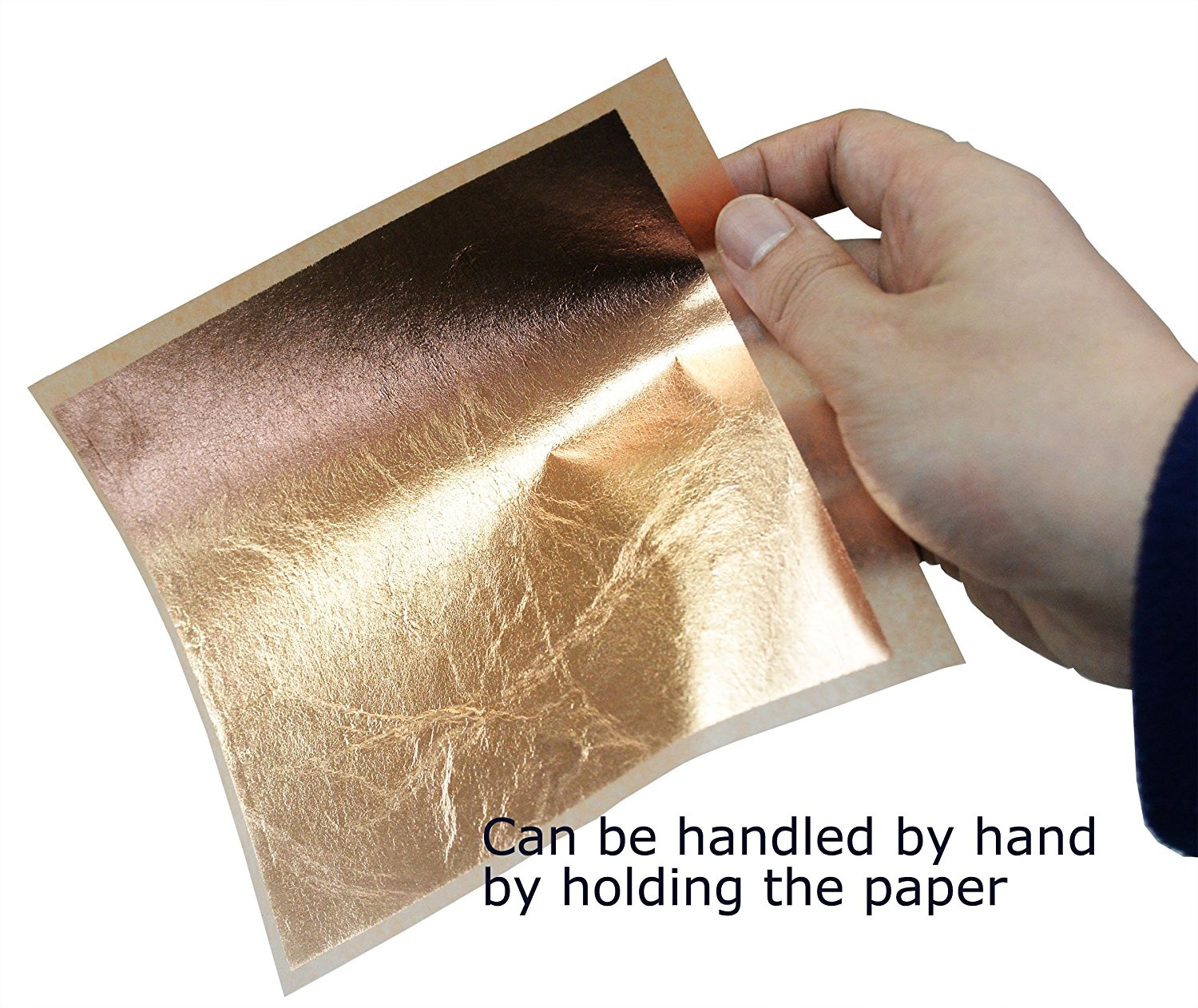 Yongbest Imitation Gold Leaf,100 Sheets Copper Leaf Sheets for DIY Gilding Crafting Arts Project Furniture Decoration 14cm*14cm