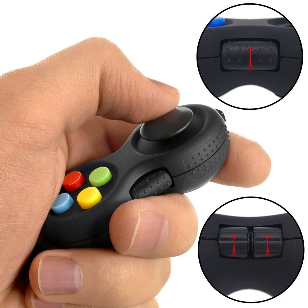 Zaryin Fidget Controller Pad Cube Stress Reducer Perfect for Release Stress and Anxiety 9 Fidget Features