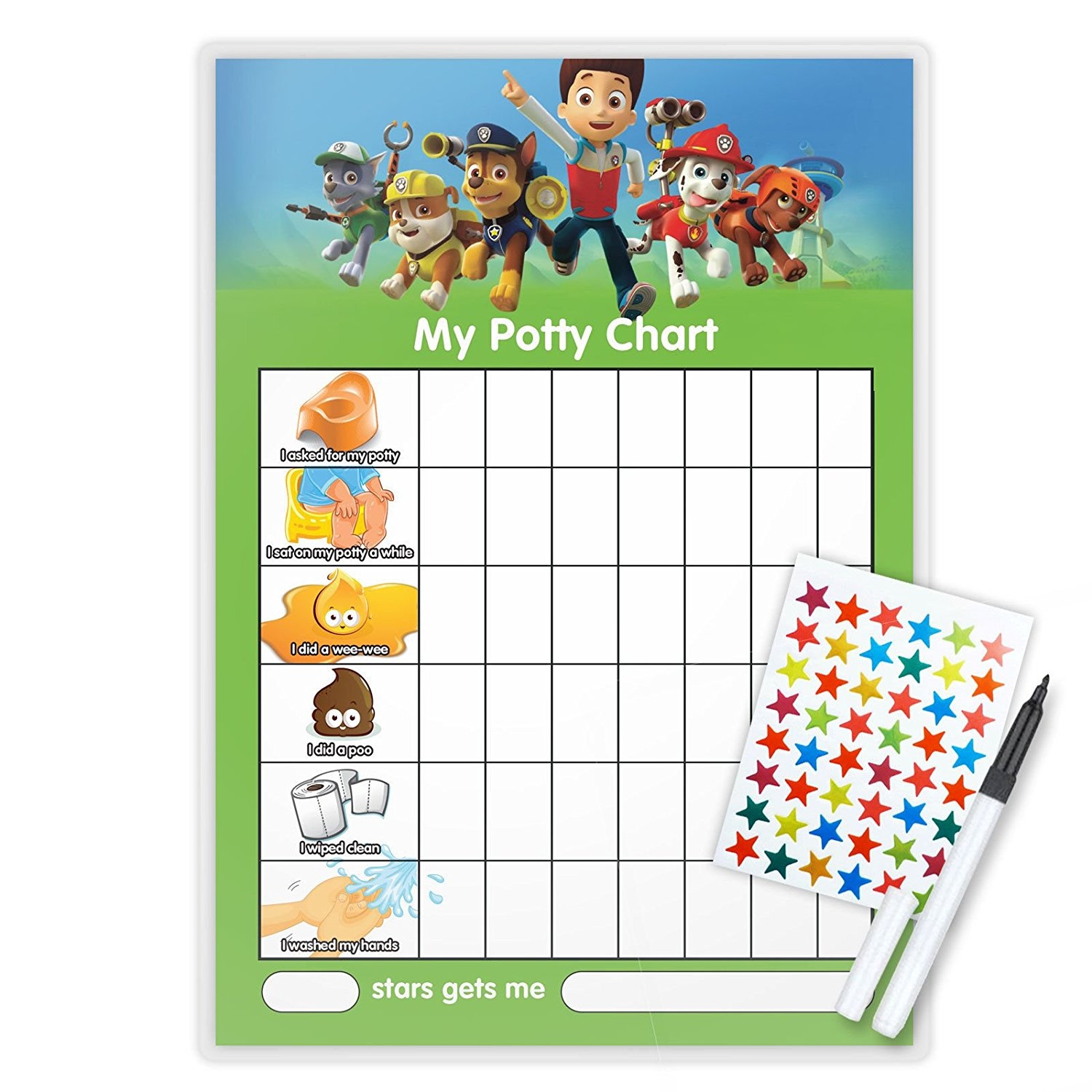 Downloadable Free Printable Paw Patrol Potty Chart