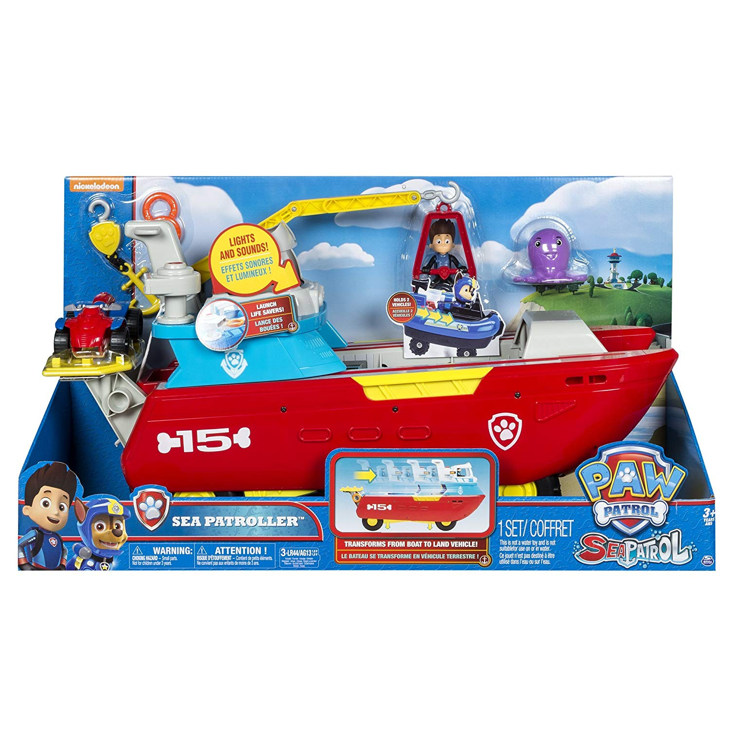 Sea Patroller Transforming Vehicle with Lights & Sounds, Ages 3 Sea Patroller Transforming Vehicle with Lights & Sounds, Ages 3