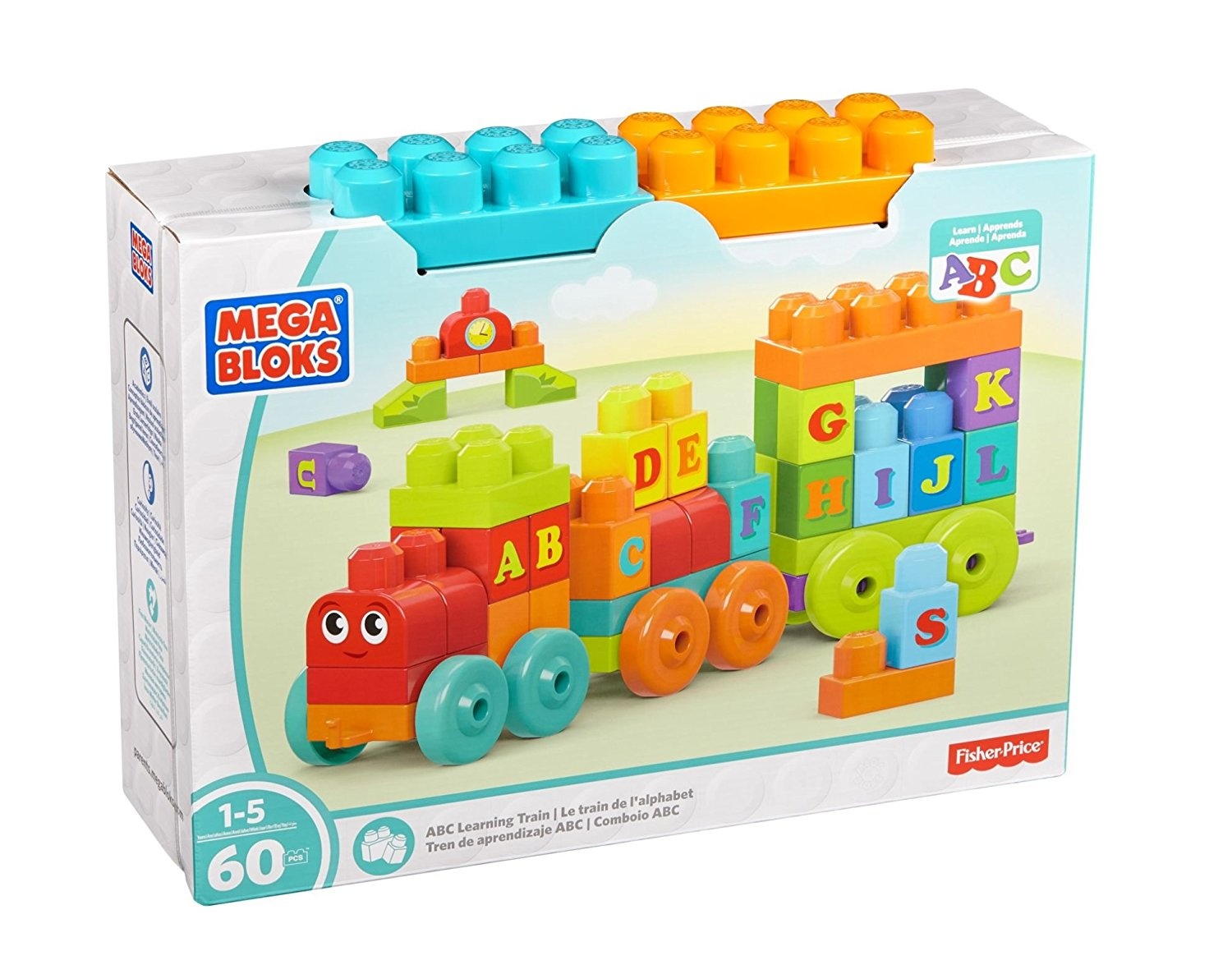 Mattel DXH35 Mega Bloks ABC Learning Train Building Set for sale online
