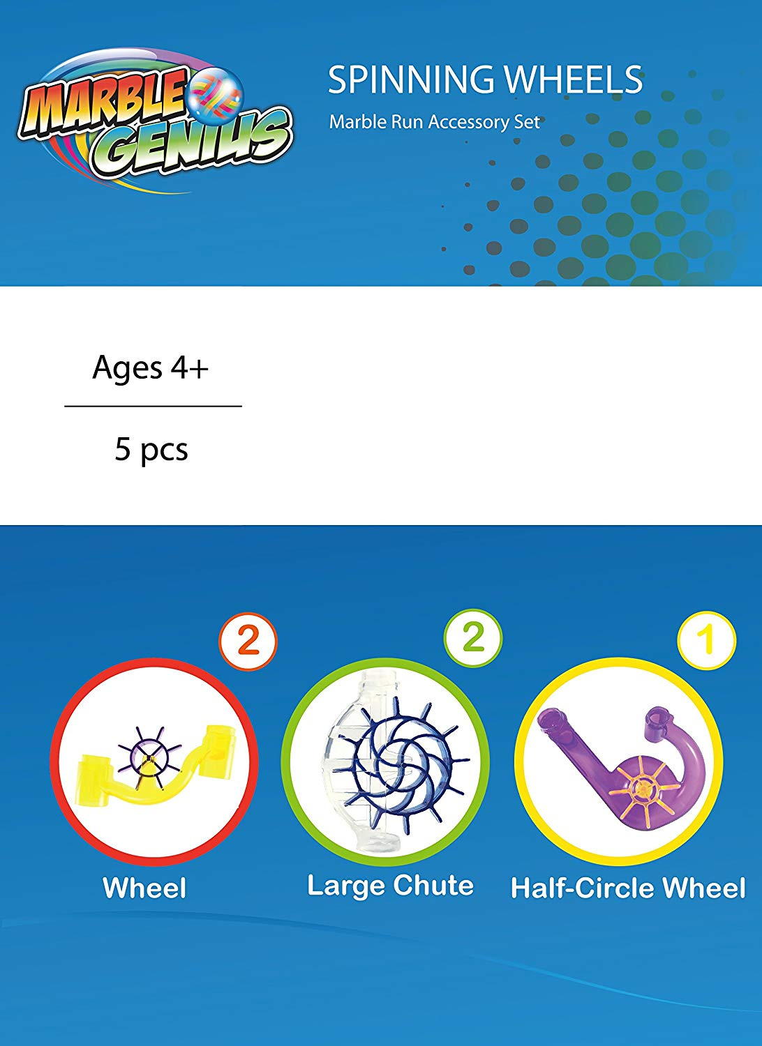 Marble Genius Stable Bases Marble Run Accessory Add-On Set 4 pcs.