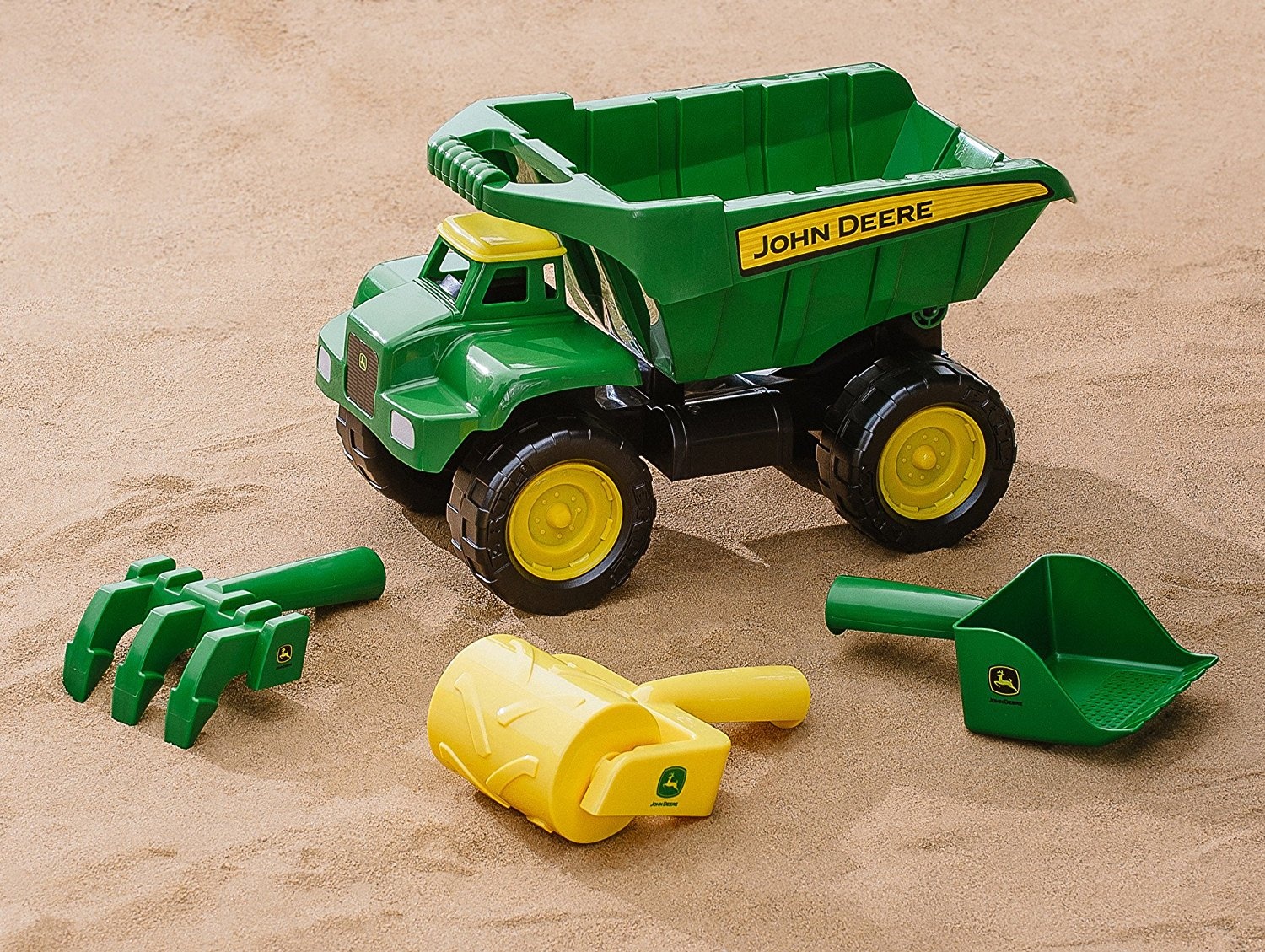 john deere big scoop dump truck & excavator set