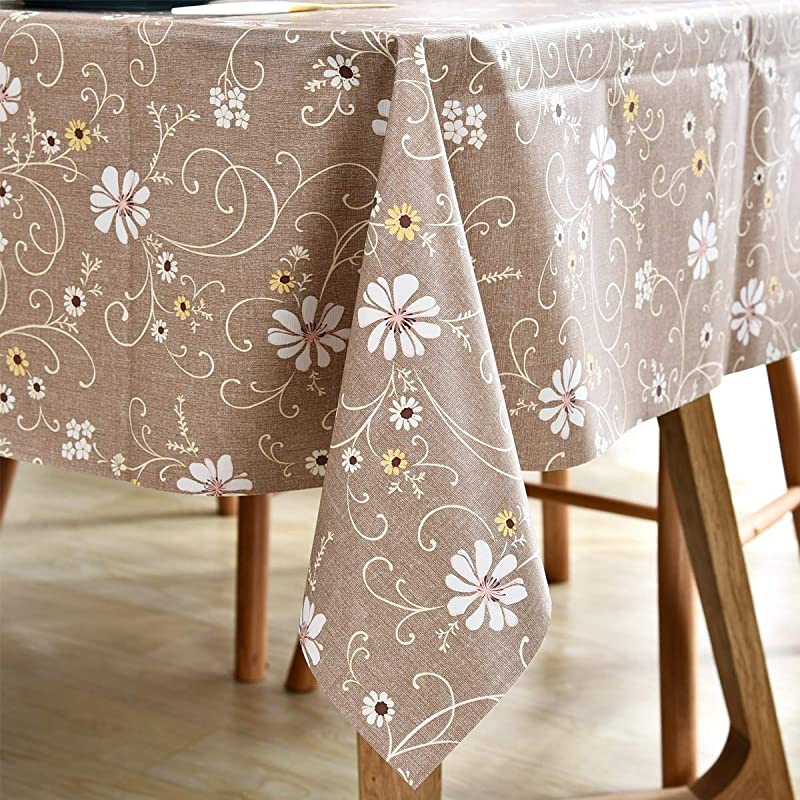 Lohascasa Vinyl Oilcloth Tablecloth For Rectangle Tables Wipeable Oil Proof Waterproof Pvc Dark Brown Rose 140cm X 210cm By Kitchen In The United States Lohascasa Vinyl Oilcloth Tablecloth For, Oilcloth Tablecloth Round 70cm