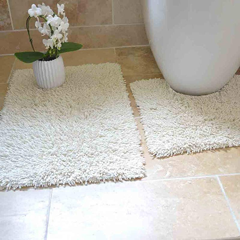 Bath Mats 80 x 50 x 2 cm Black Cotton Rapport Tumble Twist Bath and