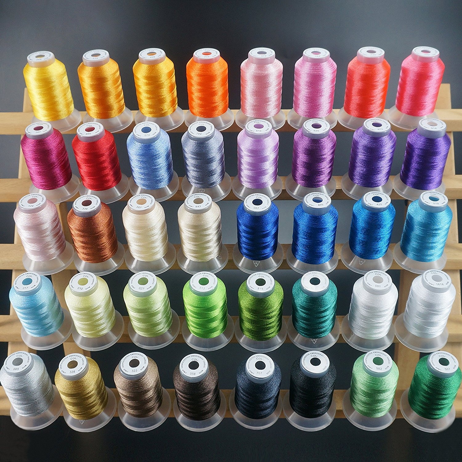 New brothread 40 Brother Colours Polyester Machine Embroidery Thread Kit 500M