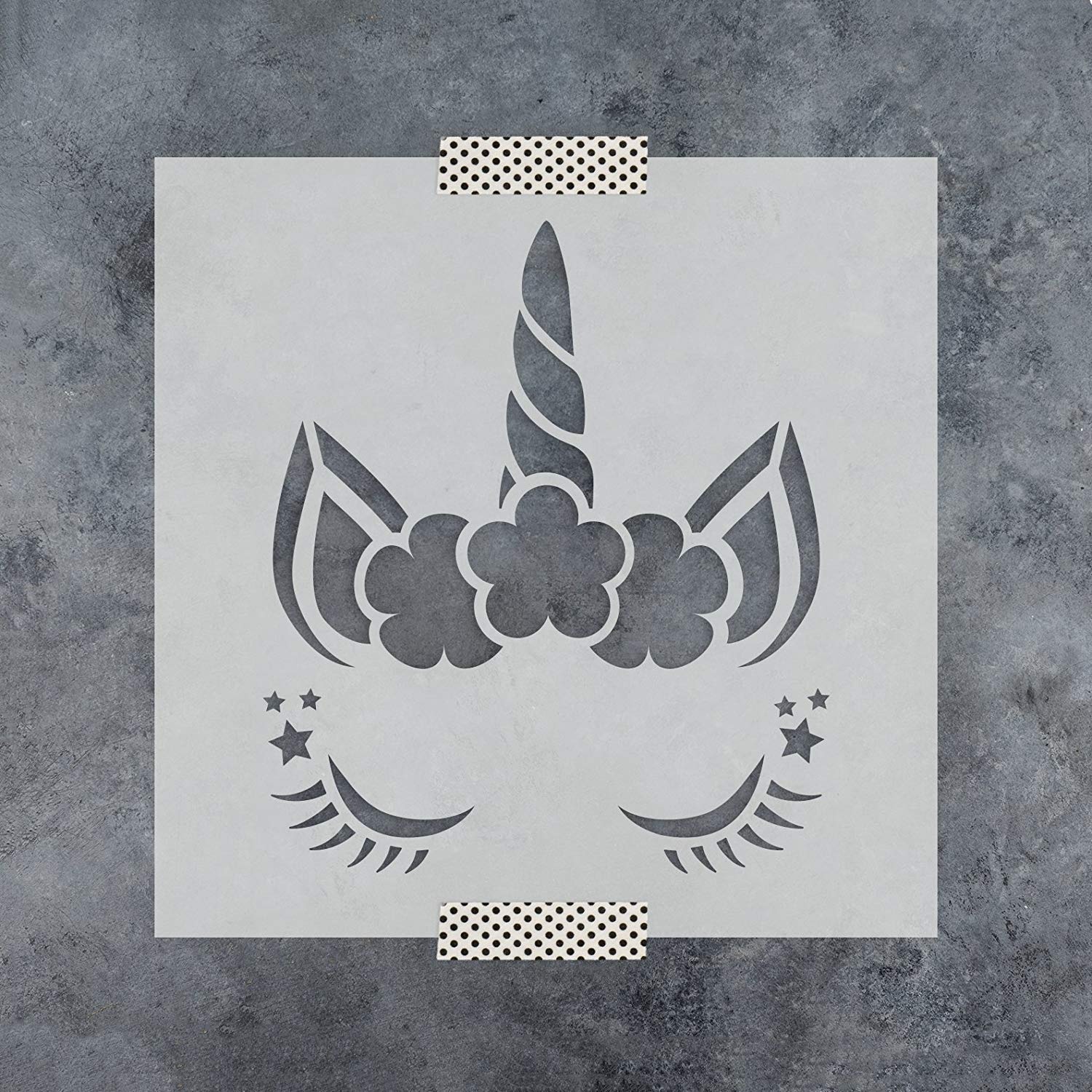 unicorn head stencil template for walls and crafts reusable stencils for painting in small large sizes by stencil revolution shop online for arts crafts in the united states