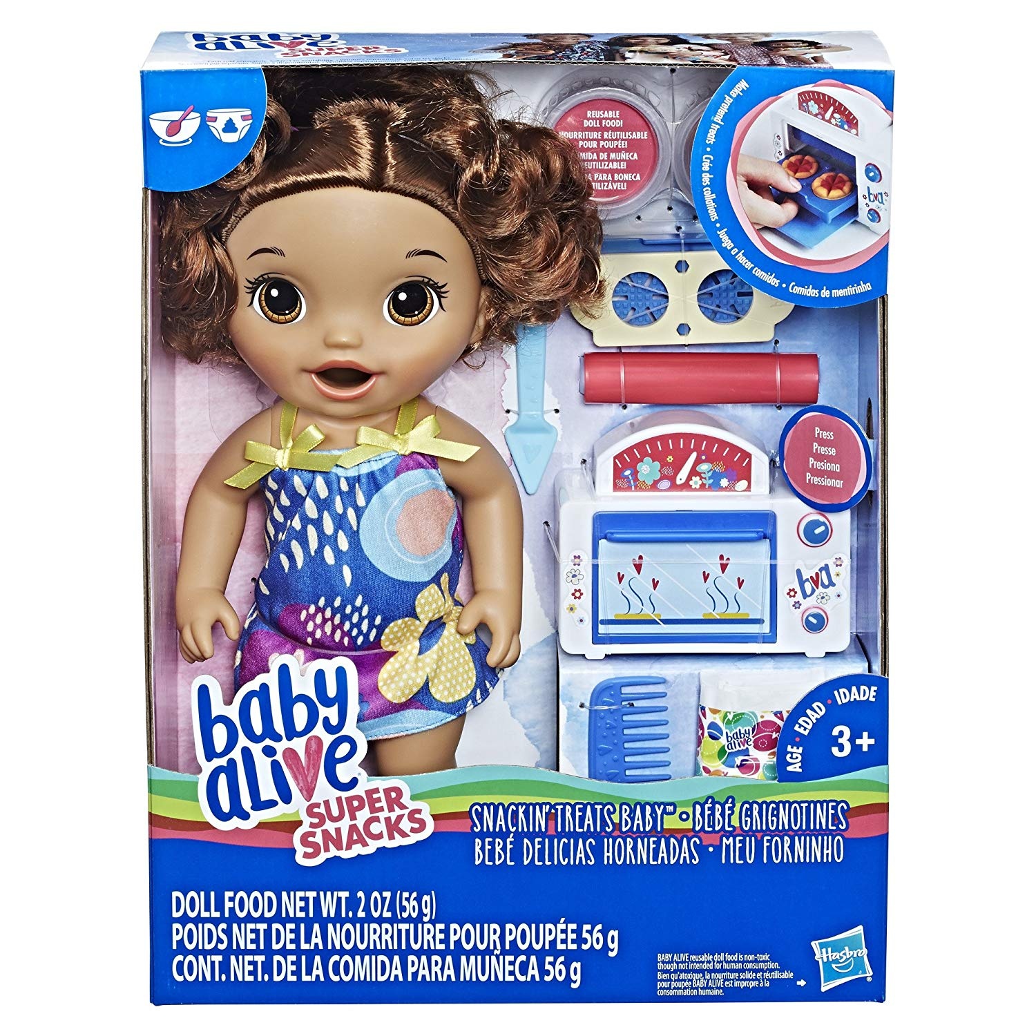 Baby Alive Snackin Treats Baby Brown Curly Hair By Baby Alive Shop Online For Toys In The United States