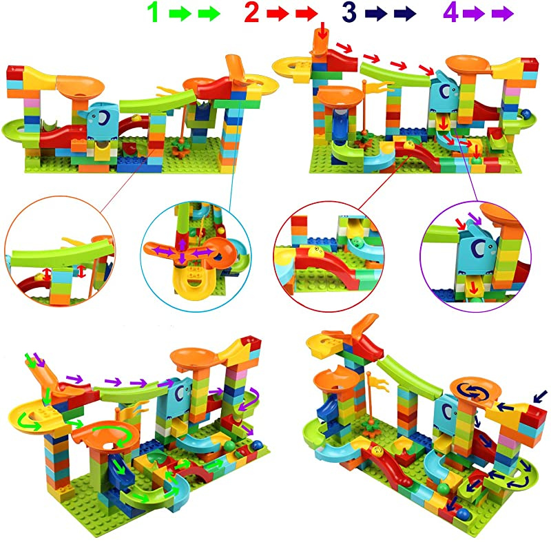 COUOMOXA Marble Run Building Blocks Classic Big Blocks STEM Toy Bricks Set Kids Race Track Compatible with All Major Brands 110 PCS Various Track Models for Boys Girls Aged 3,4,5,6,8 (Upgrade 2 in1) by COUOMOXA - Shop Online for Toys in the ... COUOMOXA Marble Run Building Blocks Classic Big Blocks STEM Toy Bricks Set Kids Race Track Compatible with All Major Brands 110 PCS Various Track Models for Boys Girls Aged 3,4,5,6,8 (Upgrade 2 in1) by COUOMOXA - Shop Online for Toys in the ...