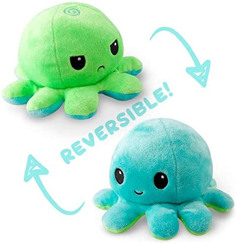 teeturtle reversible octopus mini plush