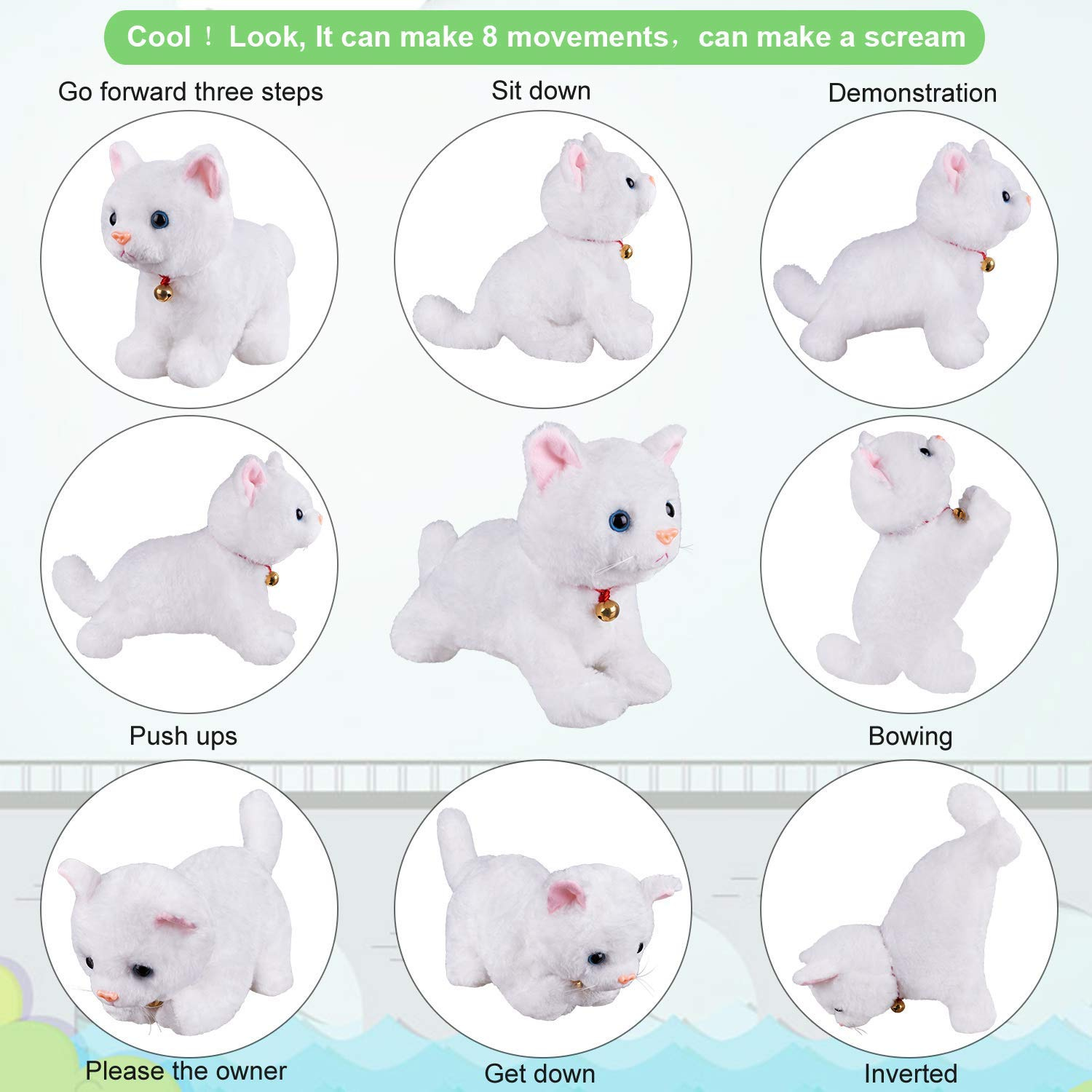 animated stuffed cats