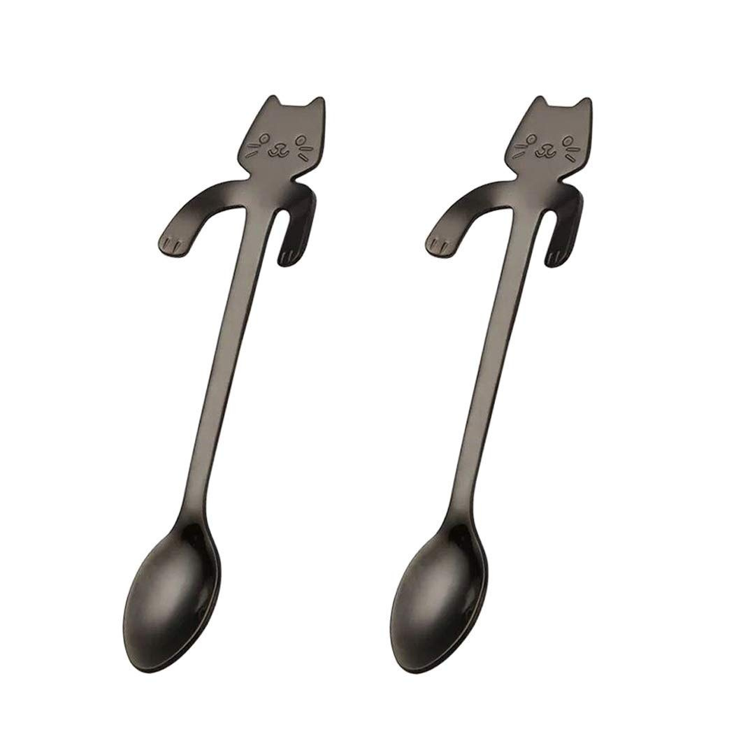 Tea Soup Sugar Dessert Appetizer Seasoning Bistro Spoon 2 Pcs Stainless Steel Coffee Spoon Mini Cat Kitty Hanging Cup Spoon Kitchen Gadget Tea Soup Sugar Dessert Appetizer Seasoning Bistro Spoon 2 Pcs Stainless Steel Coffee Spoon Mini Cat Kitty Hanging Cup Spoon Kitchen Gadget