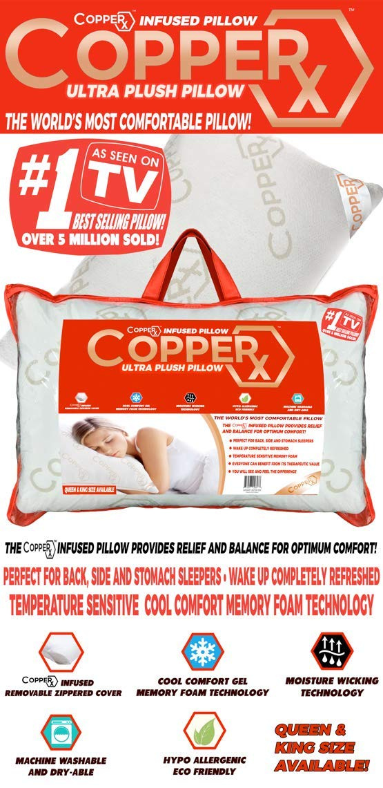 essence of copper memory foam pillow