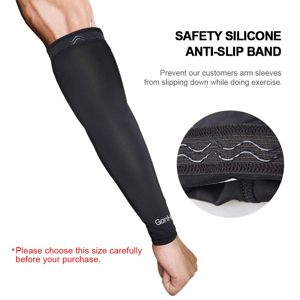 GonHui Arm Sleeves UV Protection Cooling Sun Sleeves for Men Women Youth for Outdoor /& Indoor Activities 1 Pair