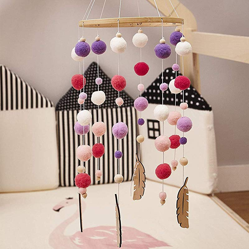 puseky Baby Crib Mobile Felt Baby Room Hanging Decoration Photography Props Baby Nursery Mobiles