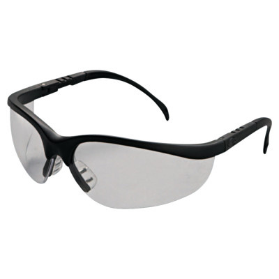 Crews Glasses 135-KD114 Klondike Safety Glass with Black Frame Amber Lens