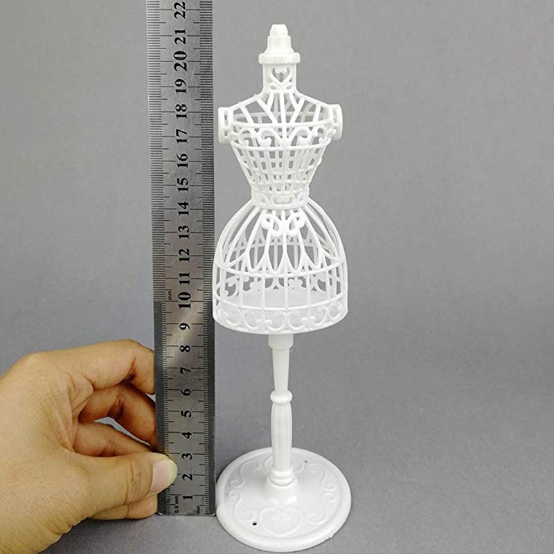 Mini Plastic Demountable Doll Dress Stand Clothes Gown Display Model