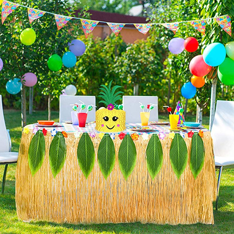 6.8x5.8inch Mouth//Tropical Hawaiian Aloha Luau Themed Party Cake Decoration Supplies for Birthday Wedding Baby Shower Palksky Glitter Big Pineapple Cake Topper Set With Eyes Dimple