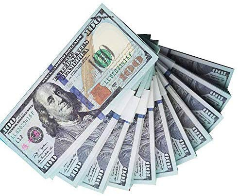 nice gift movie prop play money 10000 full print 2 sided 100 pcs 100 dollar bills stack copy money for movies videos fun teaching and birthday party by muvopct shop online for toys in singapore
