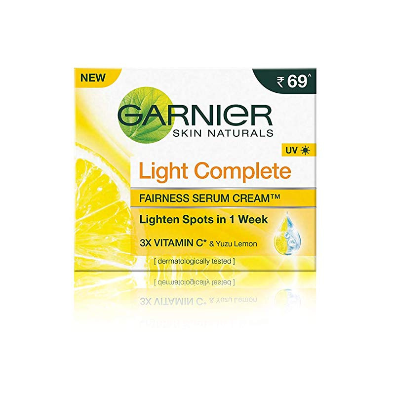 garnier light complete day cream sachet