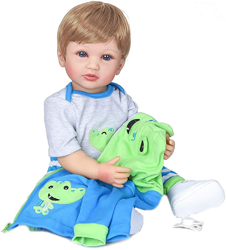 NPKDOLL Realistic Reborn Baby Dolls 22 Lifelike Silicone Baby Boy Full Body Eyes Open Real Baby Doll Anatomically Correct Washable My Dino NPK Doll NPKDOLL Realistic Reborn Baby Dolls 22 Lifelike Silicone Baby Boy Full Body Eyes Open Real Baby Doll Anatomically Correct Washable My Dino NPK Doll